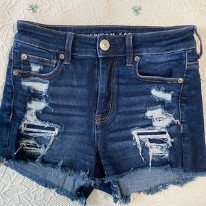 Distressed American Eagle high rise shortie